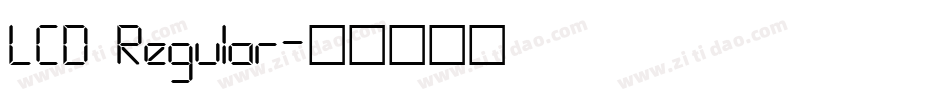 LCD Regular字体转换